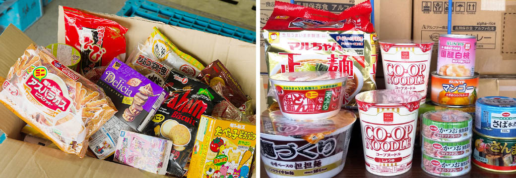特に必要としているもの
・子どもに喜ばれるお菓子
・カップ麺
・レトルト食品
・缶詰